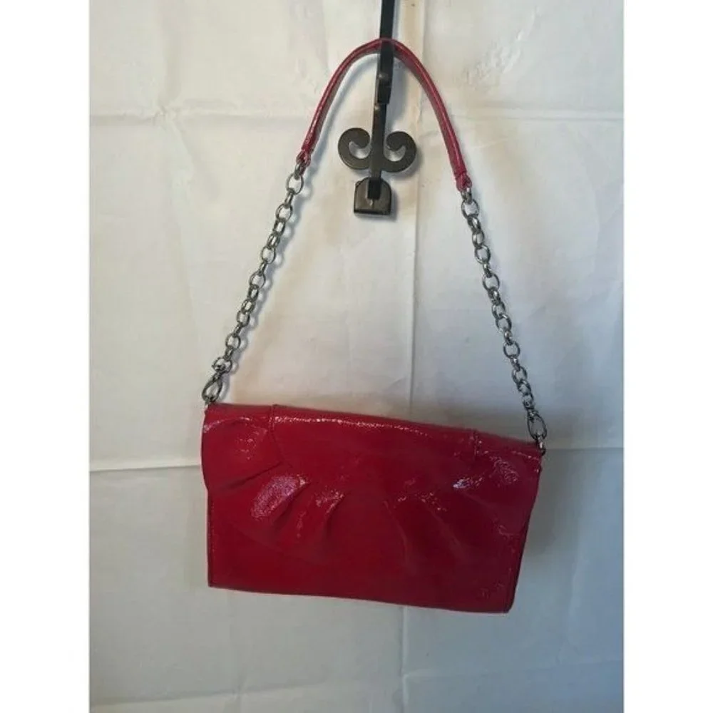 BAEKGAARD scalloped clutch chain strap purse leather Vera Bradley new